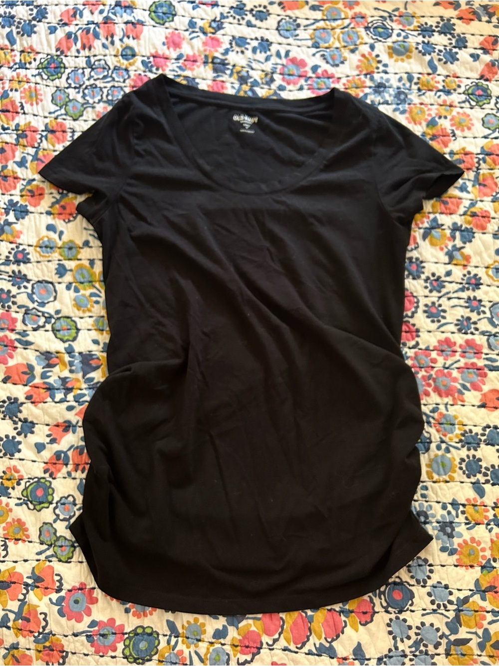 Old Navy Black Maternity Crew Neck SS T Shirt Sz M - Picture 6 of 9